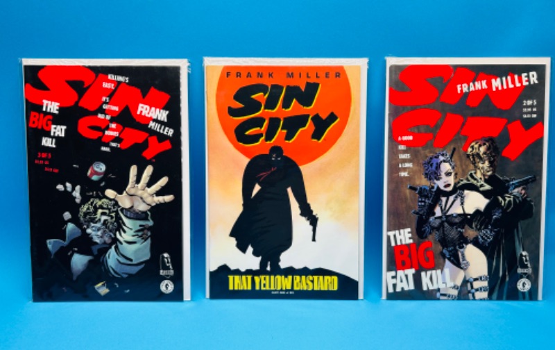 Photo 1 of 685778…3 sin city  comics in plastic sleeves 