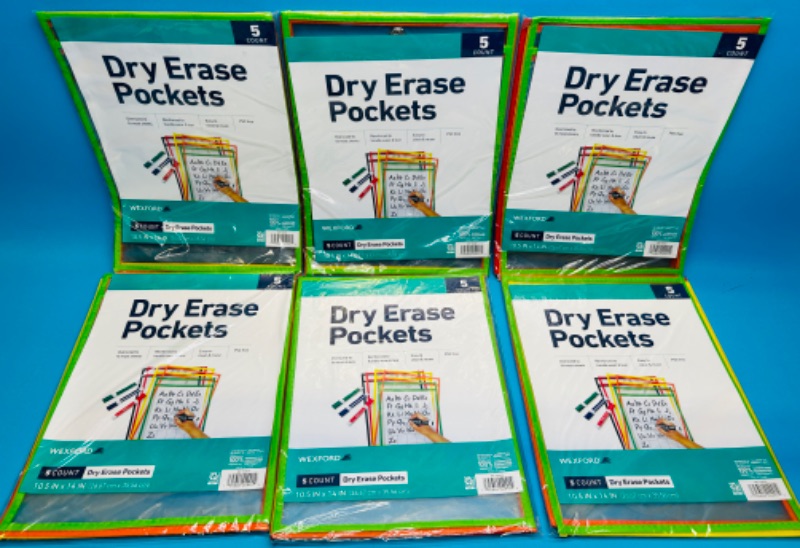 Photo 1 of 685783… 30 dry erase pockets 