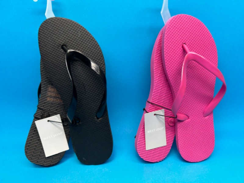 Photo 1 of 685794… 2 pairs of ladies size s 5-6 flip flops 