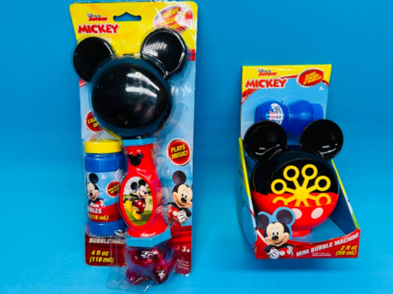 Photo 1 of 685809…Disney Mickey Mouse mini bubble machine and light up/sounds wand