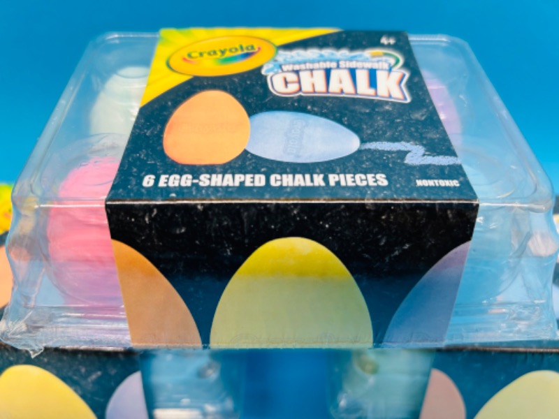 Photo 2 of 685850…egg shaped washable sidewalk chalk-3 packs of 6