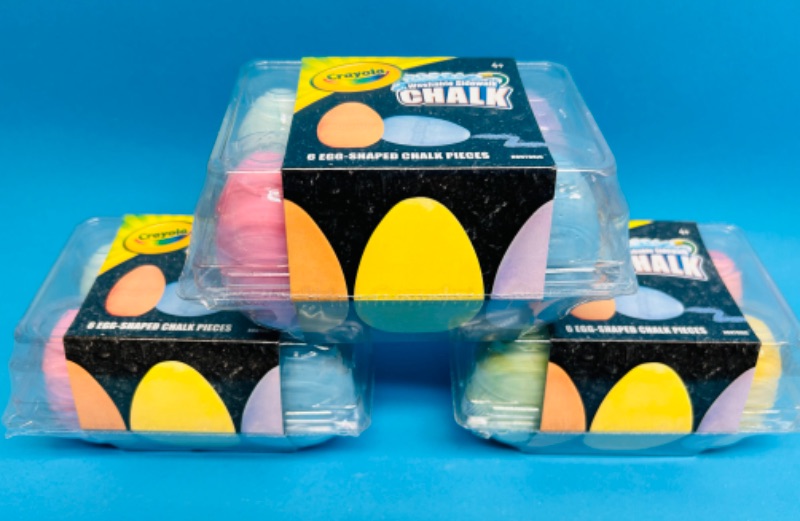 Photo 1 of 685850…egg shaped washable sidewalk chalk-3 packs of 6