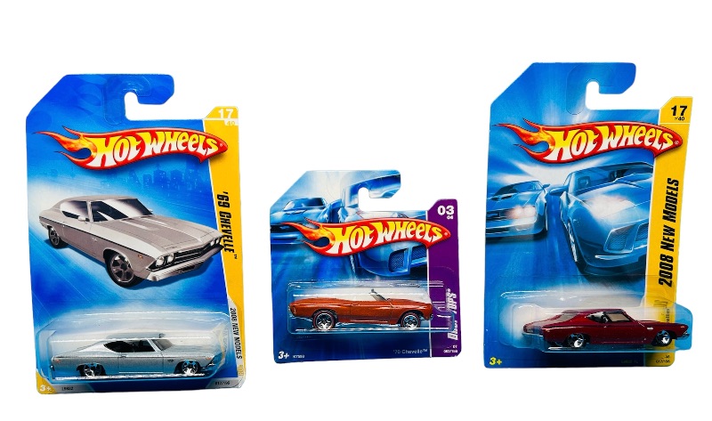 Photo 1 of 685914…3 hot wheels die cast Chevelle cars