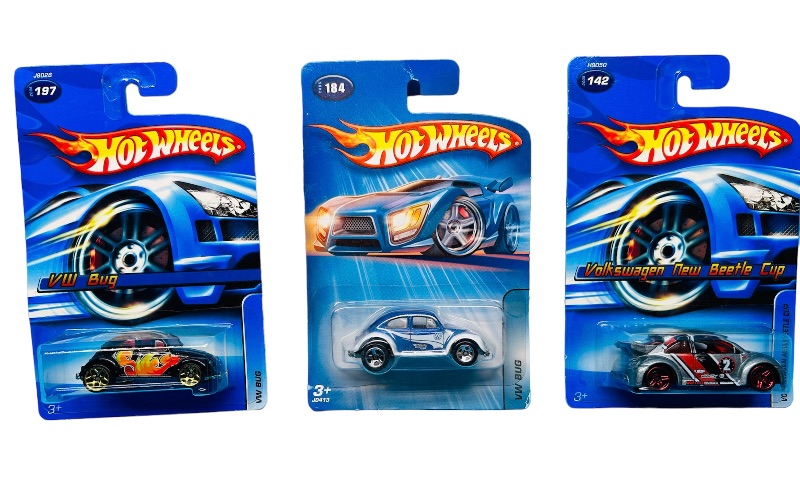 Photo 1 of 685915…3 hot wheels die cast VW Bugs