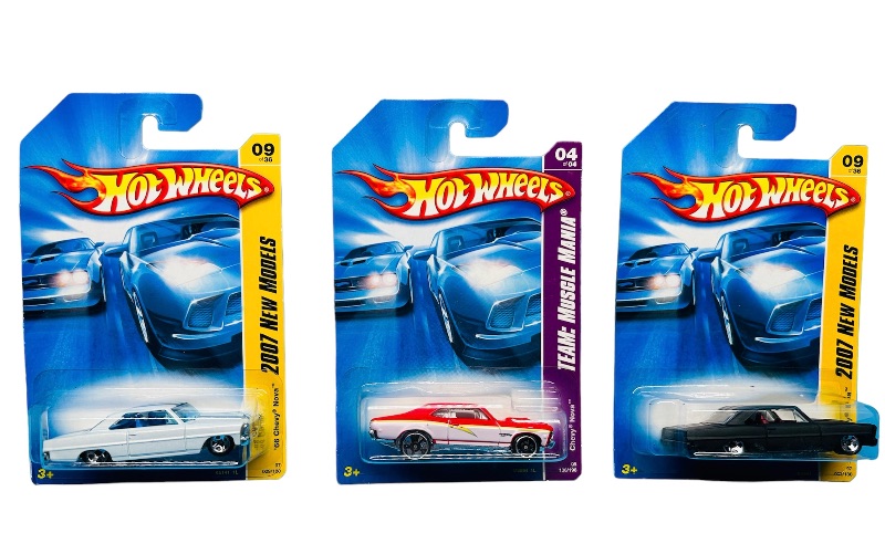 Photo 1 of 685920…3 hot wheels die cast  Chevy Nova cars