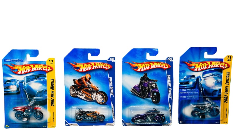 Photo 1 of 685921…4 hot wheels die cast motorcycles 