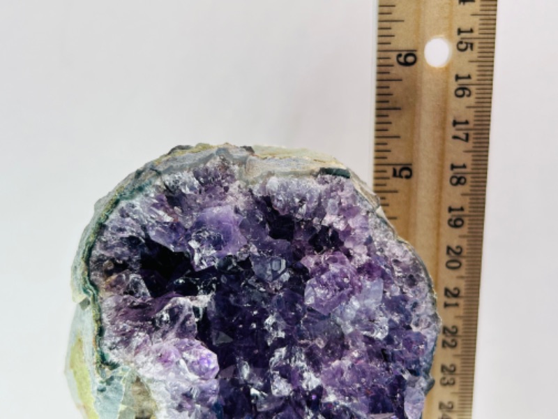 Photo 2 of 685930…5”  amethyst crystal rock on stand - height includes display stand 