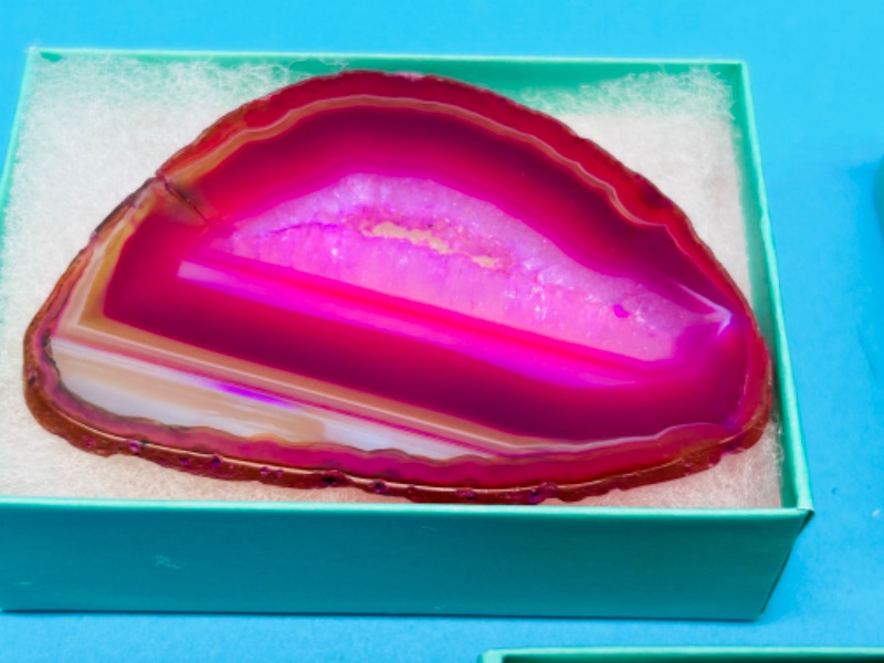 Photo 2 of 685942… 4 agate slices in gift boxes 