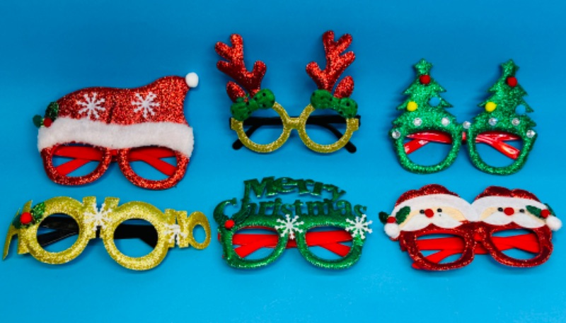 Photo 1 of 685964… 6 pairs of holiday novelty glasses 