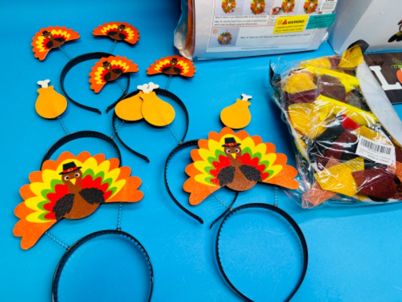 Photo 2 of 685968…thanksgiving items- blowup, headbands, wreath 