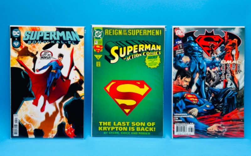 Photo 1 of 685979…3 Superman  comics in plastic sleeves 