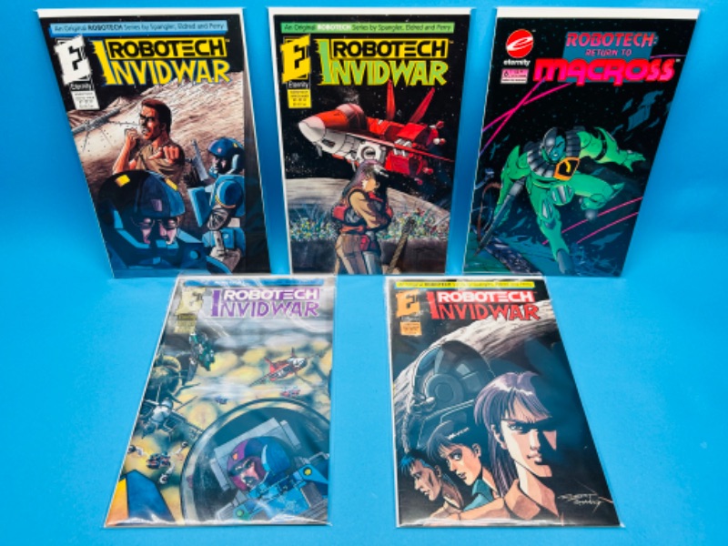 Photo 1 of 686018…5 robotech comics in plastic sleeves 