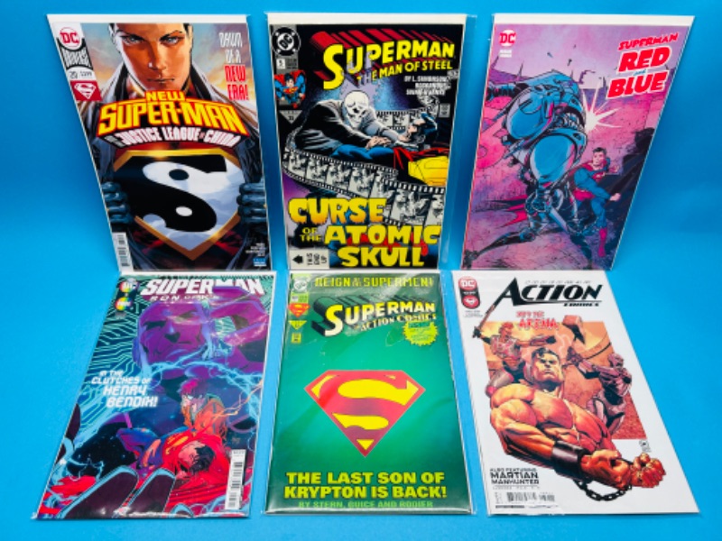 Photo 1 of 686037…6 Superman  comics in plastic sleeves 