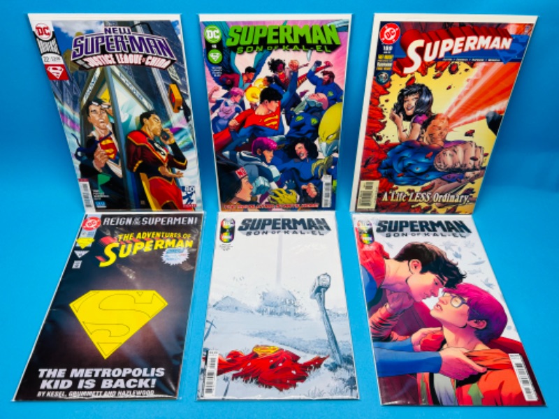 Photo 1 of 686044…  6 Superman comics in plastic sleeves 