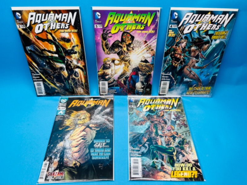 Photo 1 of 686053…5 aqua man  comics in plastic sleeves 