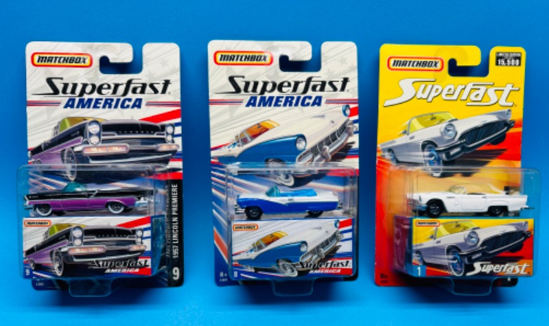 Photo 1 of 686101…3 matchbox superfast die cast convertible cars