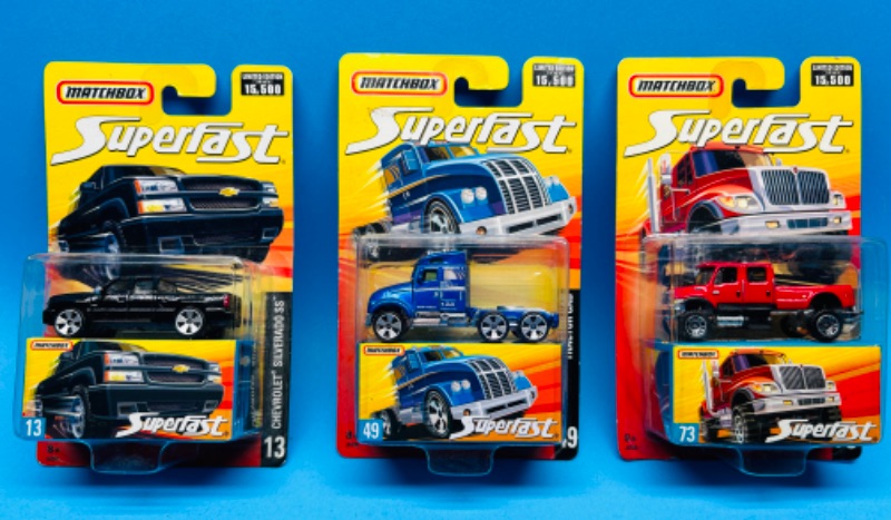 Photo 1 of 686107…3 matchbox superfast die cast trucks 