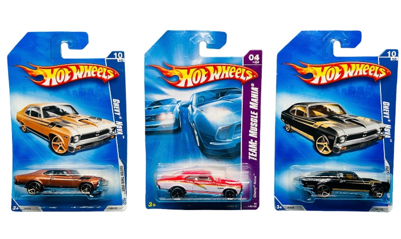 Photo 1 of 686108…3 hot wheels die cast Chevy cars