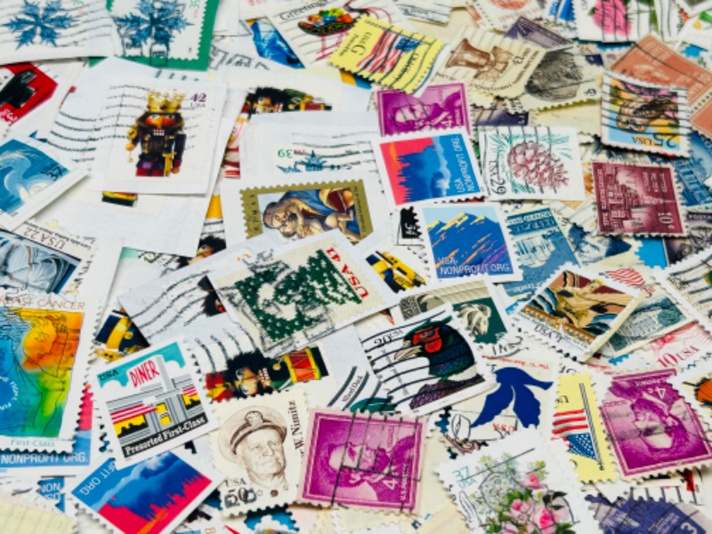 Photo 5 of 686145…hundreds of used stamps 