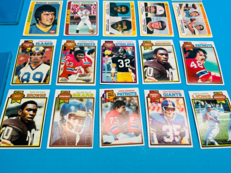 Photo 3 of 686154…  20 vintage 1978 and 1979 football cards  in 2 thick toploaders -some may show wear due to age