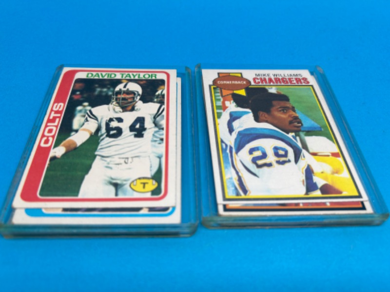 Photo 5 of 686155…  20 vintage 1978 and 1979 football cards  in 2 thick toploaders -some may show wear due to age