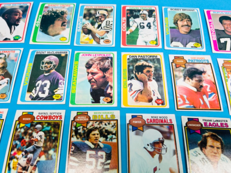 Photo 4 of 686155…  20 vintage 1978 and 1979 football cards  in 2 thick toploaders -some may show wear due to age