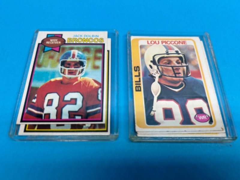 Photo 5 of 686156… 20 vintage 1978 and 1979 football cards  in 2 thick toploaders -some may show wear due to age