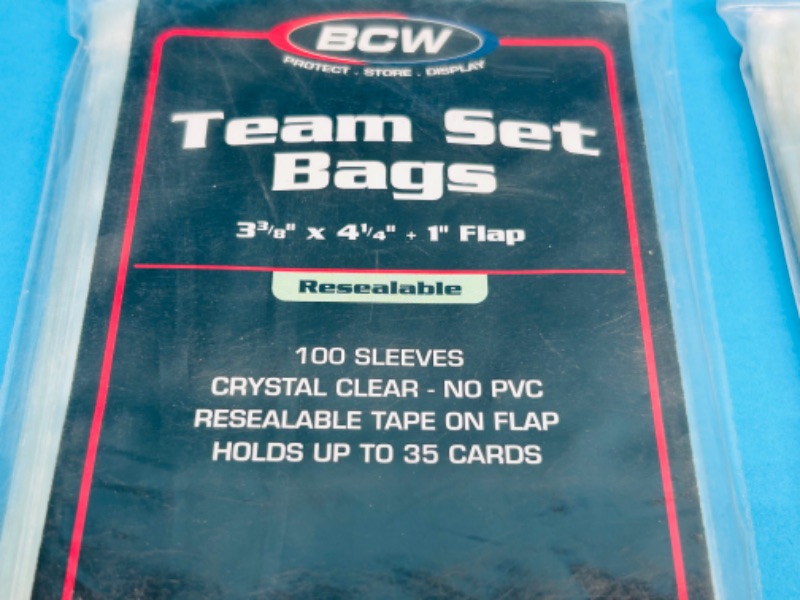 Photo 2 of 686161…3 packs of 100 resealable team set bags -holds up to 35 cards each