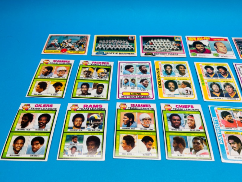 Photo 1 of 686164…vintage 1978-81 team leaders football cards in 2 thick top loaders 