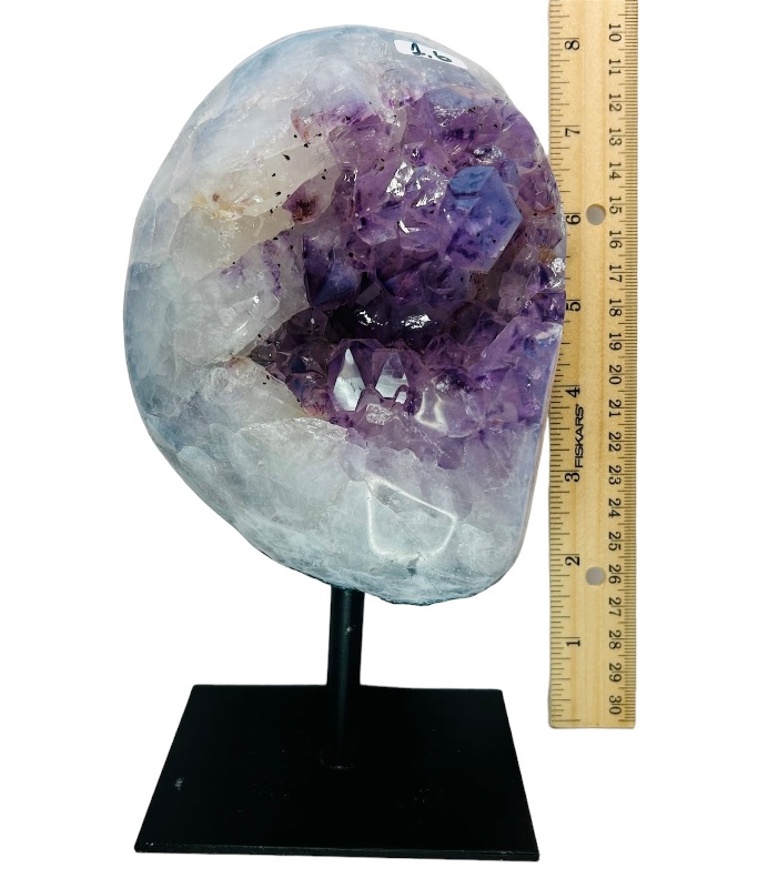 Photo 1 of 686174…7.5” amethyst crystal rock on stand- height includes display stand 