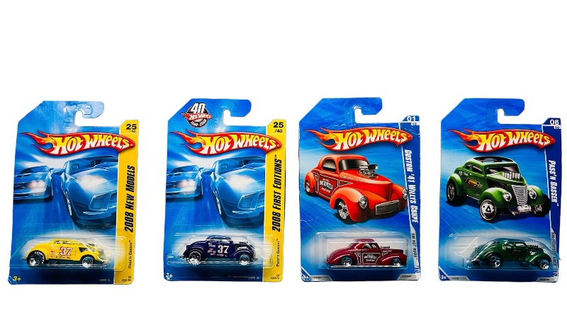 Photo 1 of 686207… 4 hot wheels die cast hot rod cars 