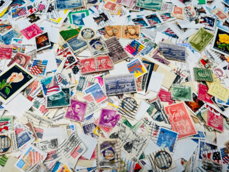 Photo 4 of 686371… hundreds of vintage used stamps 