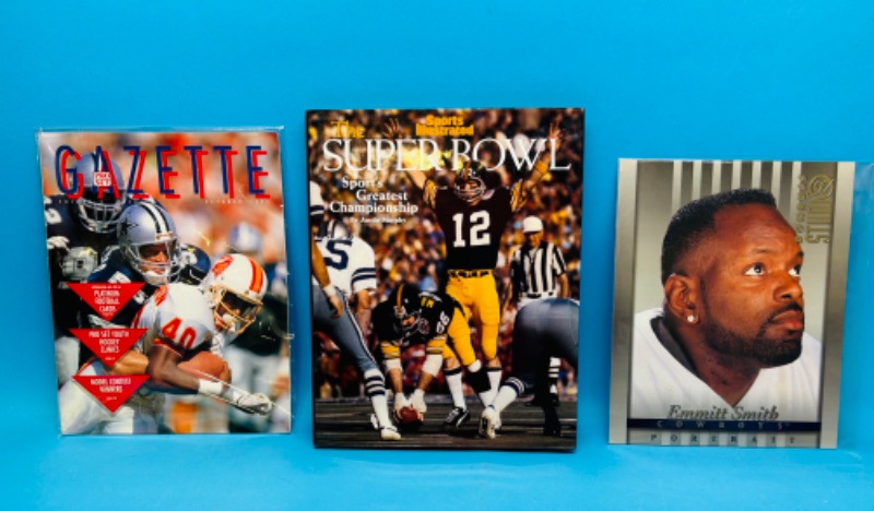 Photo 1 of 686375…vintage NFL portrait, magazine, and Sports illustrated Super Bowl hardcover book