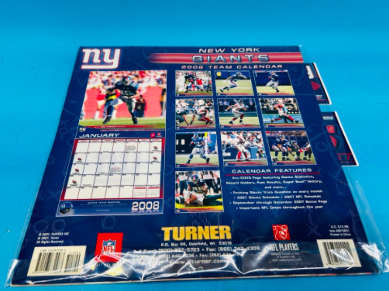 Photo 3 of 686379…2008 New York Giants calendar and 2 bumber stickers 