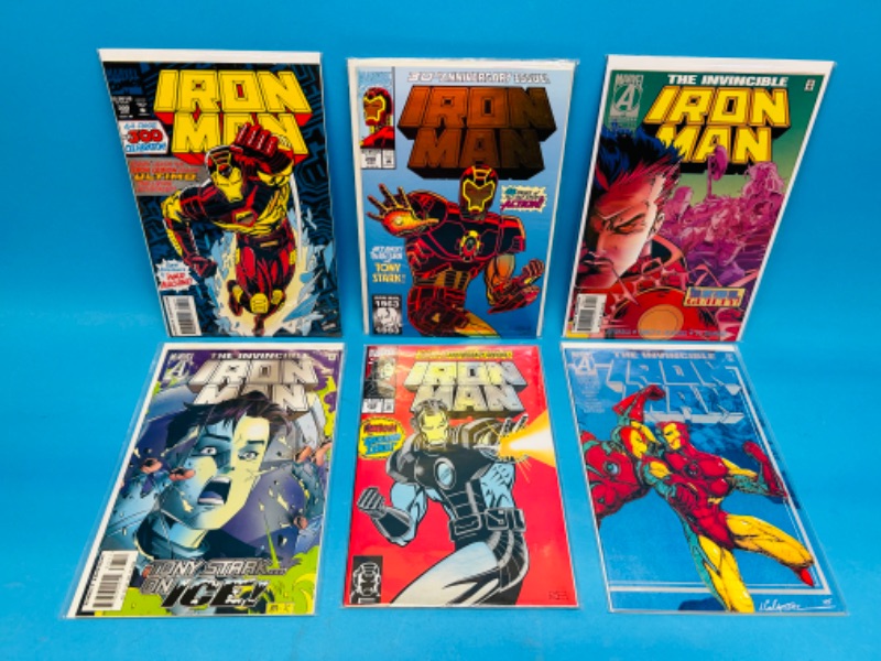 Photo 1 of 686382…6 Iron Man comics in plastic sleeves 