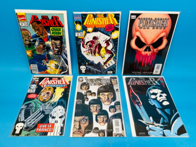 Photo 1 of 686392…6 punisher  comics in plastic sleeves 