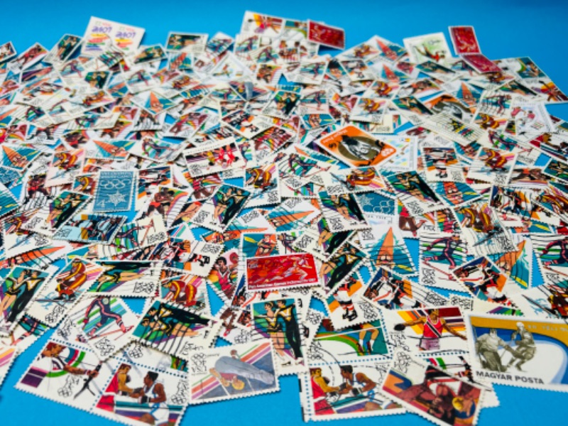 Photo 1 of 686442…hundreds of used Olympic stamps 