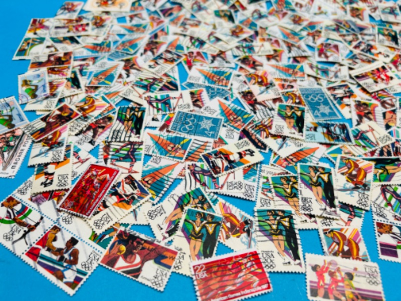 Photo 3 of 686442…hundreds of used Olympic stamps 