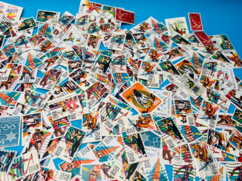 Photo 5 of 686442…hundreds of used Olympic stamps 