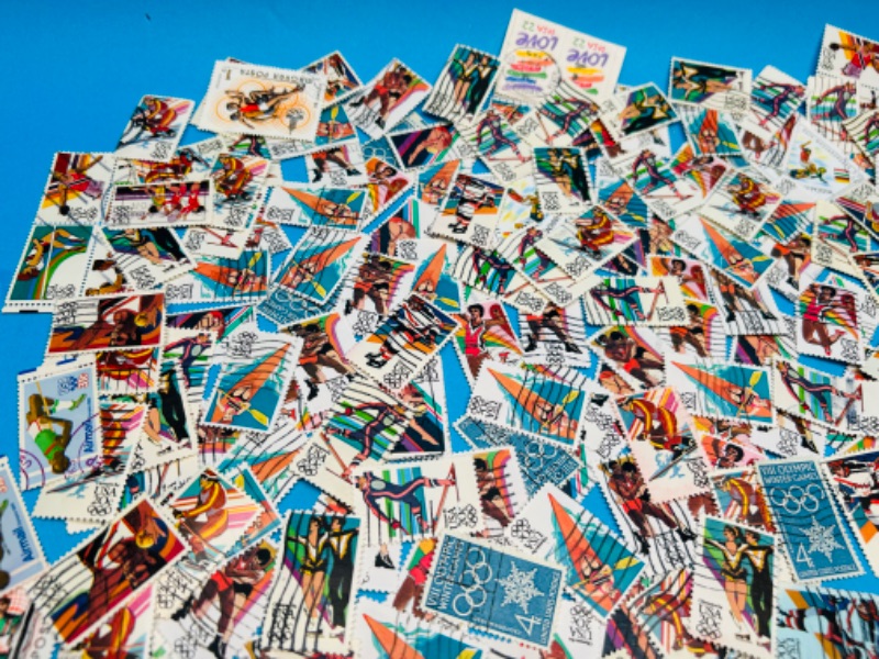 Photo 4 of 686442…hundreds of used Olympic stamps 