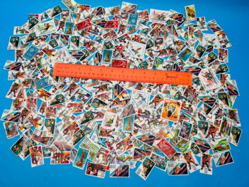 Photo 5 of 686443…hundreds of used Olympic stamps