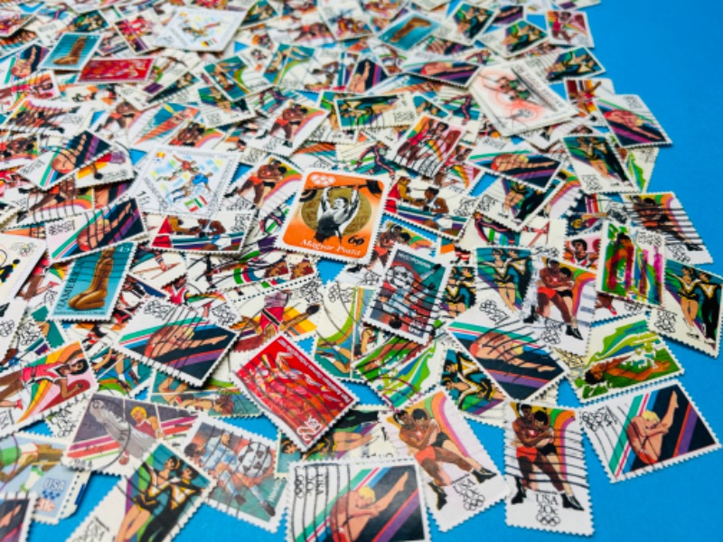 Photo 3 of 686443…hundreds of used Olympic stamps