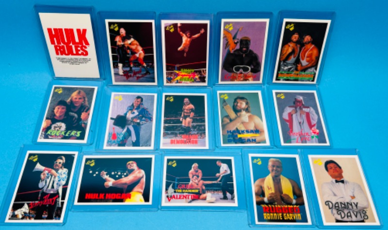 Photo 1 of 686459…15 classic WWF wrestling cards in hard plastic sleeves 