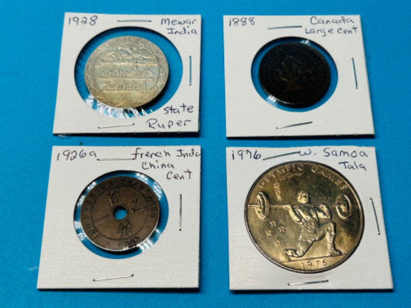 Photo 1 of 686475…4 collectible foreign coins 