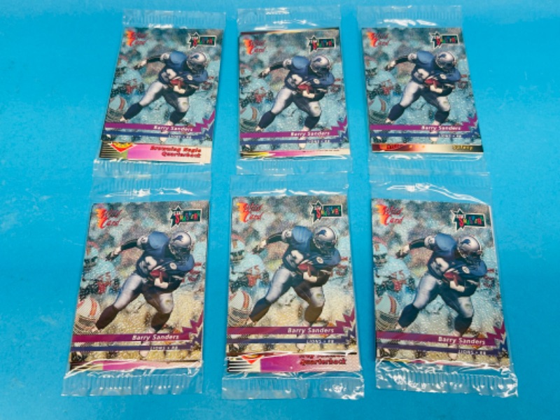 Photo 1 of 686483…6 sealed packs of 1992 football wild card stat smashers cards