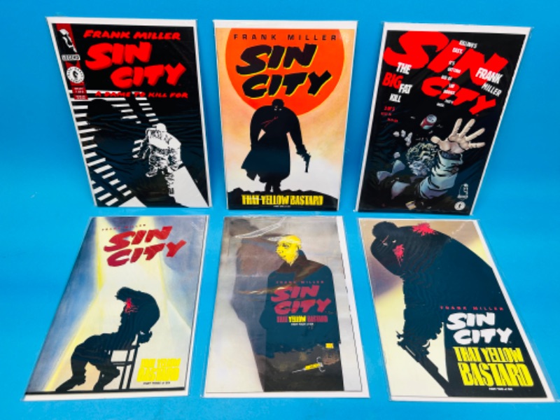 Photo 1 of 686504…6 Sin City  comics in plastic sleeves 