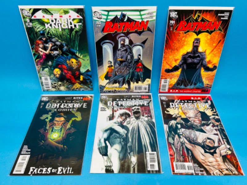 Photo 1 of 686518…6 Batman comics in plastic sleeves 