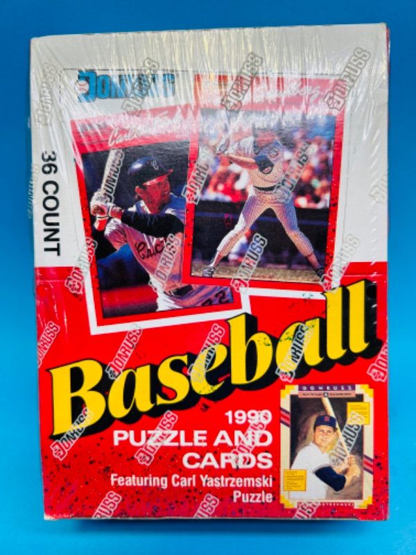 Photo 4 of 686531…sealed Donruss 1990 baseball puzzle and card box 