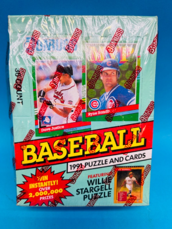 Photo 3 of 686532…sealed Donruss 1991 puzzle and card box 