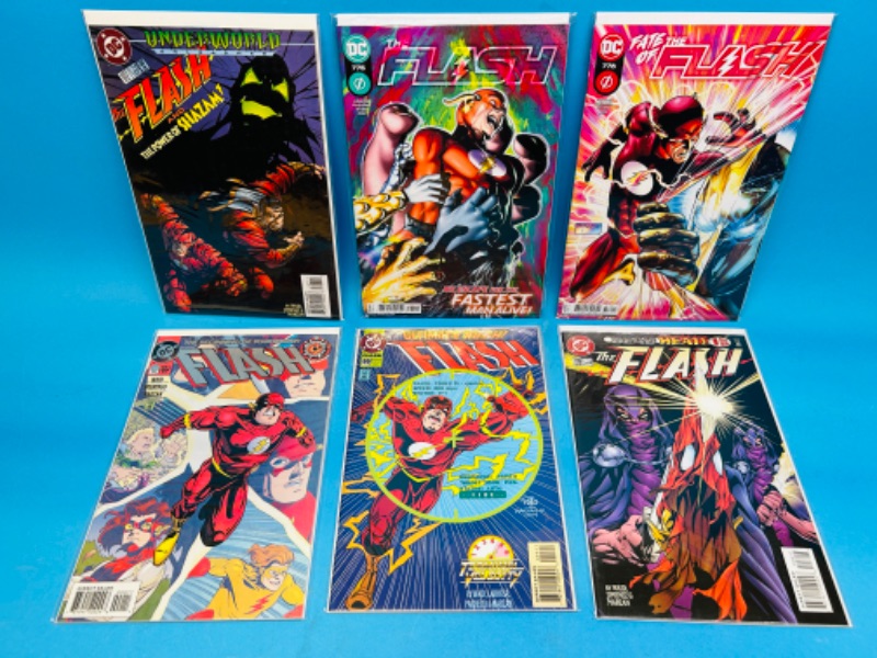 Photo 1 of 686534… 6 Flash comics in plastic sleeves 